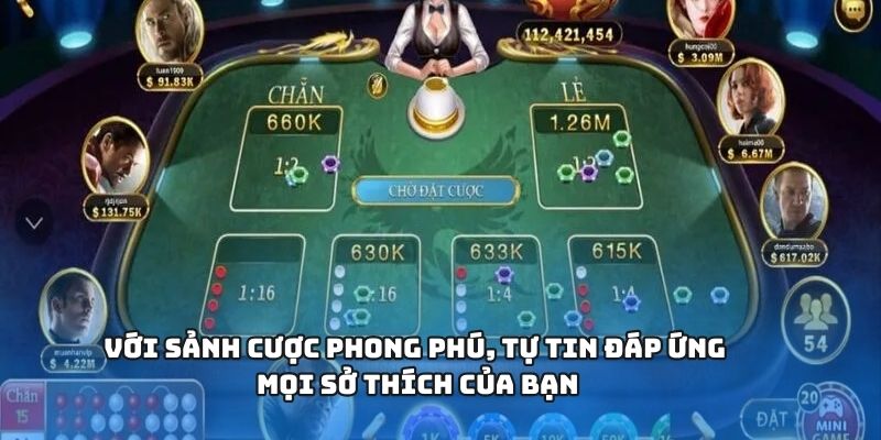 Với sảnh cược phong phú, tự tin đáp ứng mọi sở thích của bạn
