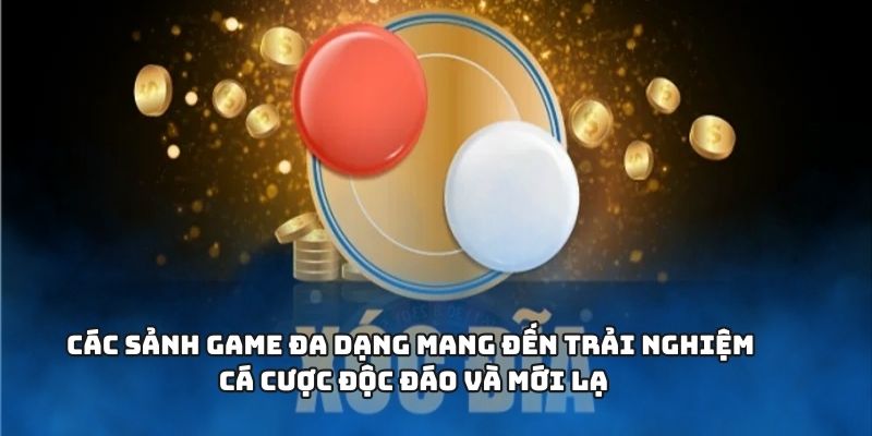Các sảnh game đa dạng mang đến trải nghiệm cá cược độc đáo và mới lạ