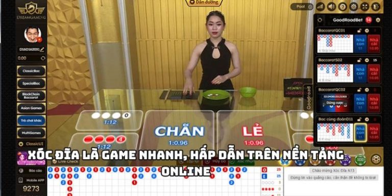 Xóc đĩa là game nhanh, hấp dẫn trên nền tảng online
