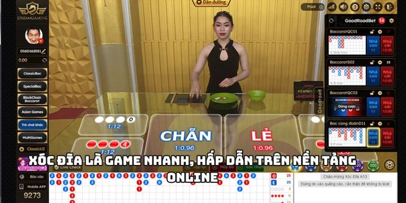Xóc đĩa là game nhanh, hấp dẫn trên nền tảng online